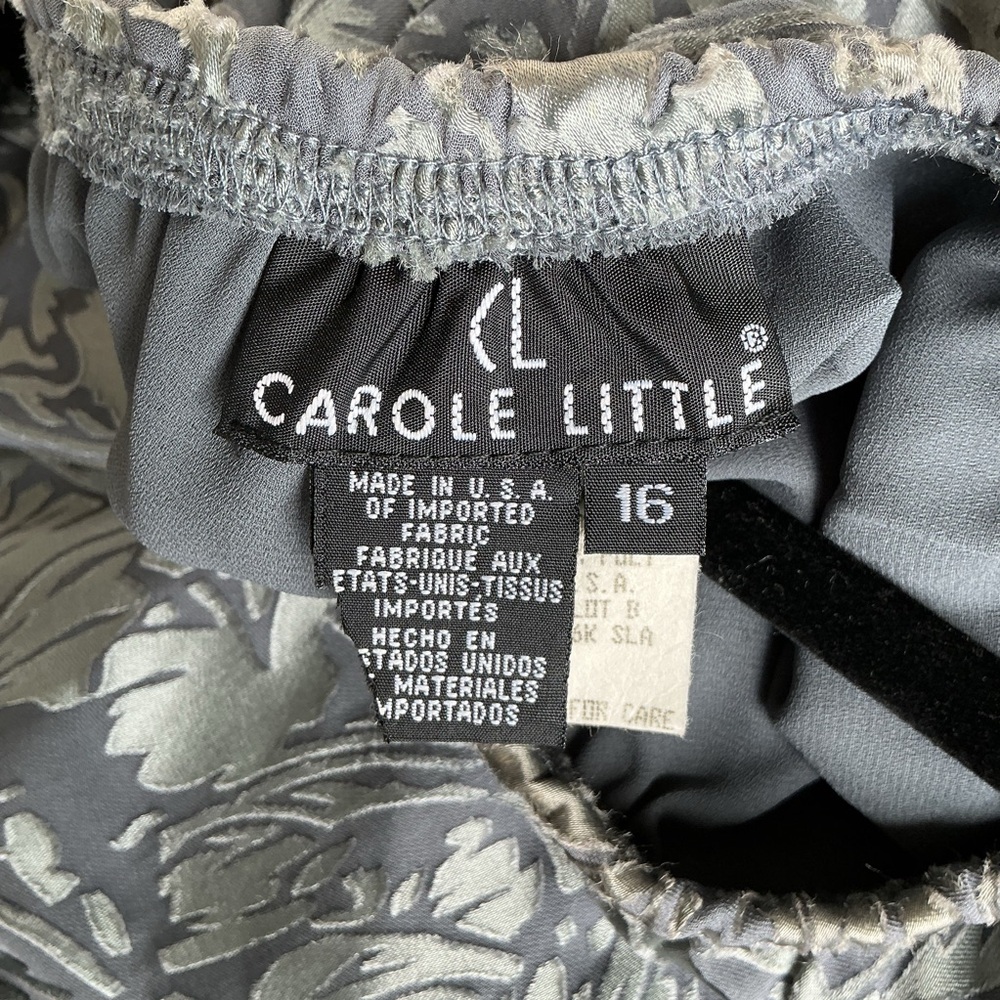 Carole Little Vintage Silk Burnout Midi Skirt Made In USA - Picture 6 of 9